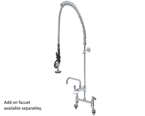Die-Pat H2O Double Deck Mounted Pre Rinse Unit with Flexible - 601H2O-FA