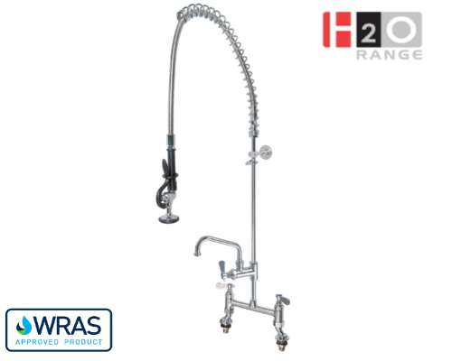 Die-Pat H2O Double deck mounted c/w 6" bowl filling tap - 601H2O-FA6