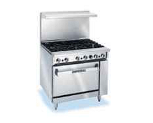 Imperial Gas 6 Burner Open Top Range, Oven IR6