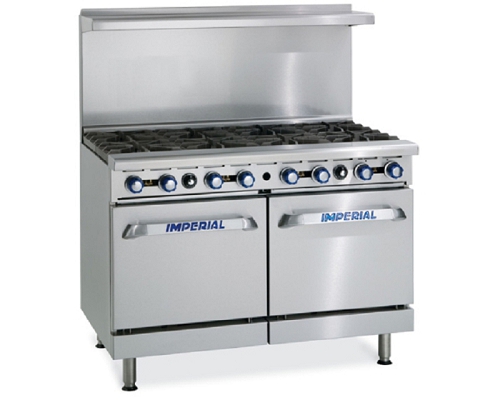 Imperial Gas 8 Burner Open Top Range Oven IR8