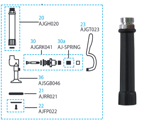 Mechline Aquajet Spray Gun Handle & Washer AJGH020 Item 20