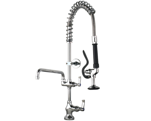 Mechline AquaJet 10 Short Pre-Rinse Single Feed+ 12" Faucet
