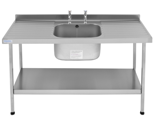 Franke Sissons Catering Sink 1500x600 Single Bowl Double Drainer Sink Only - E20604N