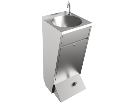 Franke Sissons ANIMA Single 380mm Diameter Washbasin with Foot Operated Water Controls - LP21
