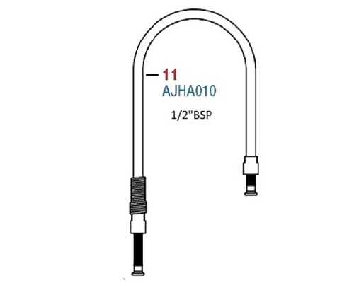 Complete Pre-Rinse Hose ajha010 Replacement for Mechline Aquajet Kitchen Sprays Complete Pre-Rinse Hose ajha010 Replacement for Mechline Aquajet Kitchen Sprays